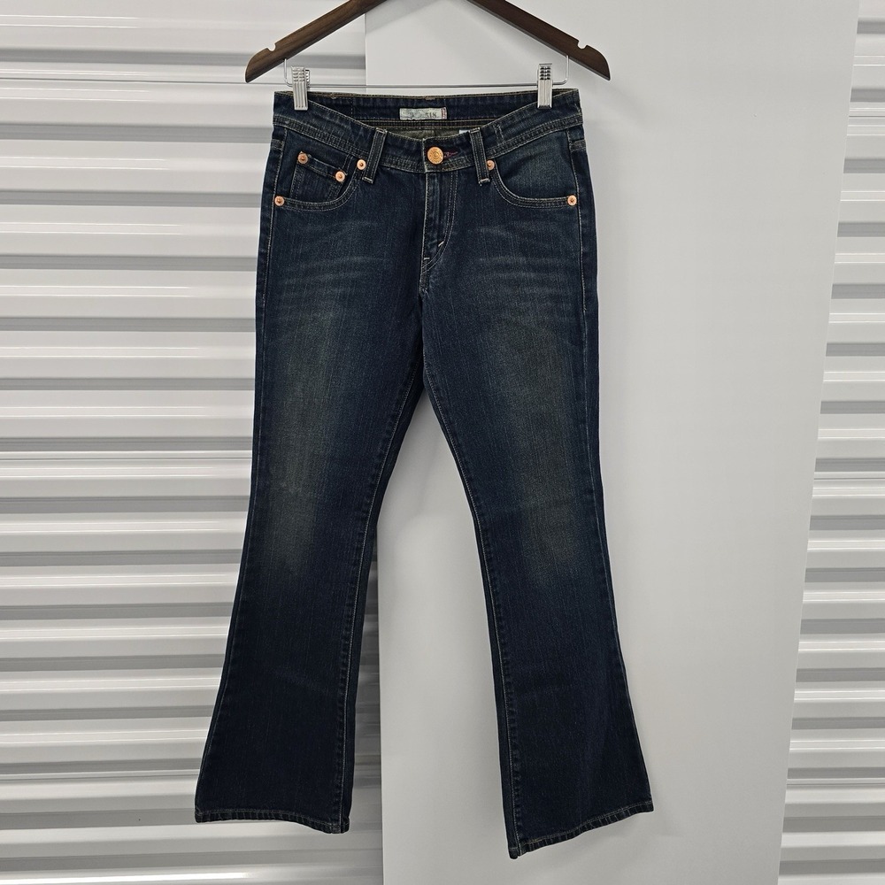 Levi's 518 Superlow Boot Cut Jeans Women's Dark Wash Stretch Size 30x30